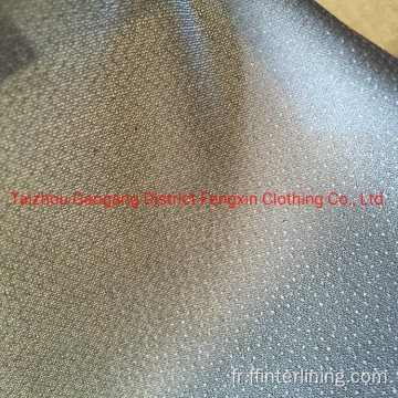 100% polyester circulaire tricoté en revêtement tissé entrelacinage